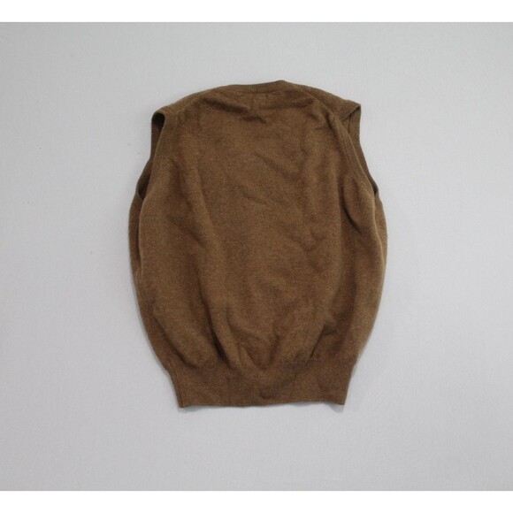 Peter Scott Men Brown Vest Sweater 100% Lambwool Size Large - Picture 7 of 8